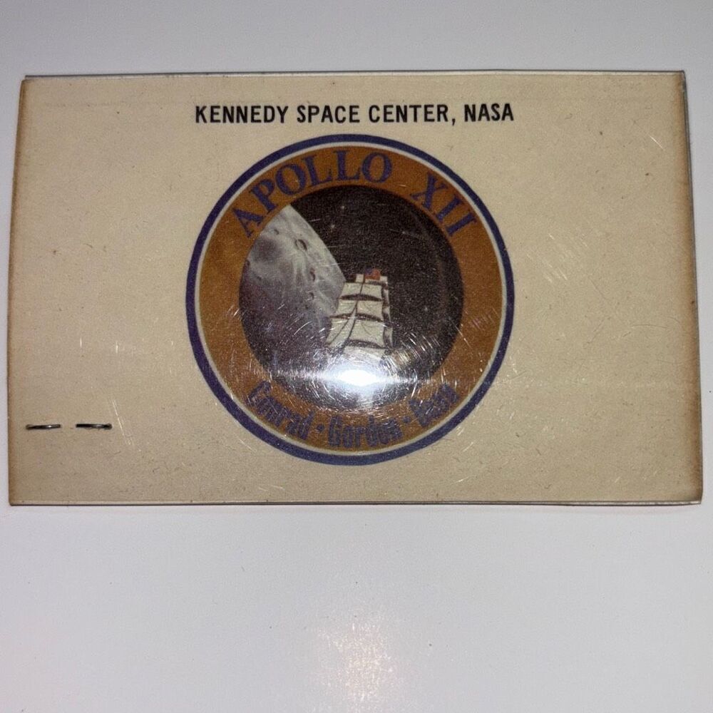 NASA Apollo XII 12 credentials Kennedy Space 1970 #3106 Original Viewing pass